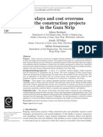 Enshassi, A., Al Najjar, J., & Kumaraswamy, M. (2009) - Delays and Cost Overruns in The Construction Projects in The Gaza Strip