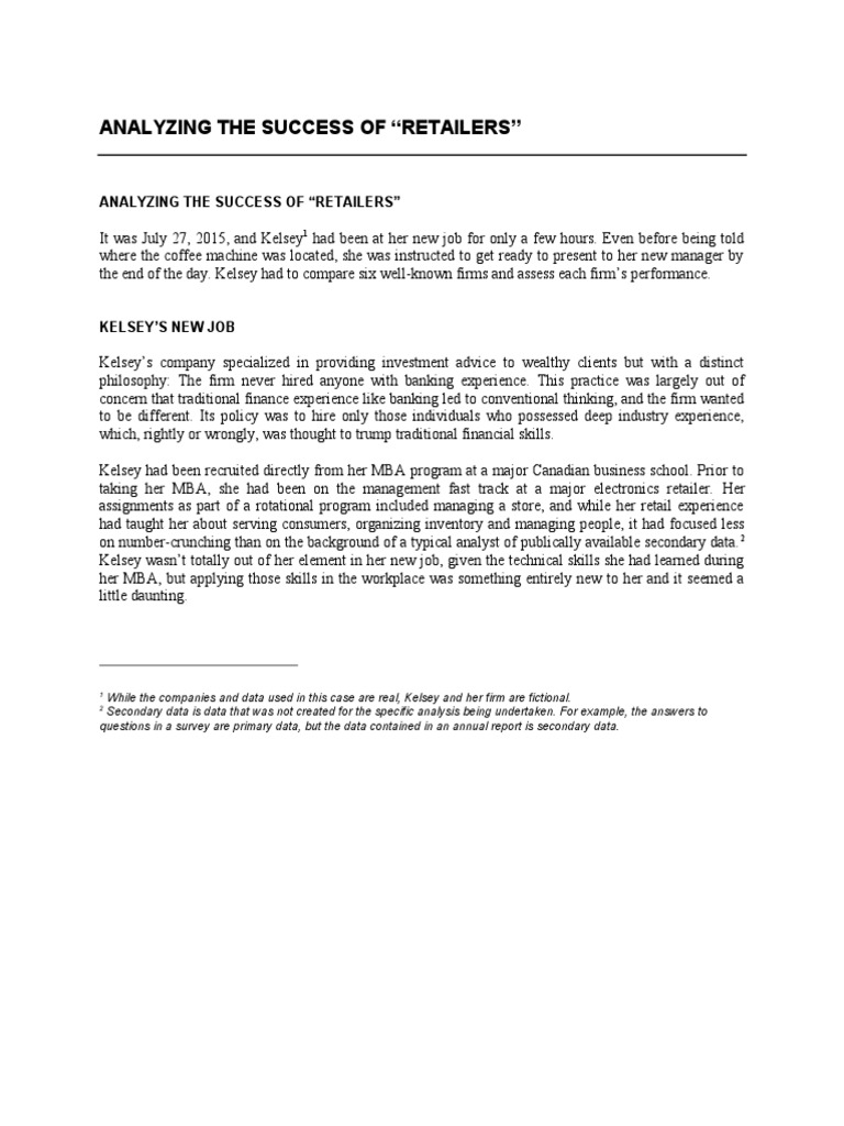 Amazon Retailer Profitability - Case | PDF | Retail | Walmart