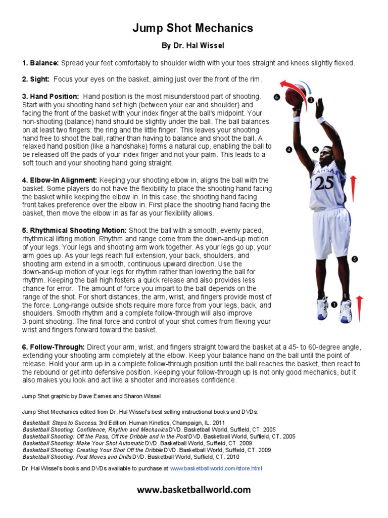 Jump Shot Mechanics Guide | PDF | Hand | Anatomical Terms Of Motion