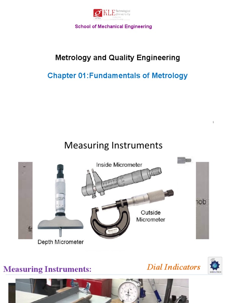 Metrology and Quality Engineering Chapter 01fundamentals of Metrology