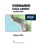 Diccionario Quechua Sureño Castellano (Con Un Índice Castellano -Quechua) by César Itier