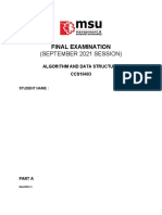 Algorithm and Data Structure Ccs10403