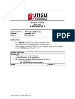 Assignment 1: Malaysian Studies 2 MPU1113U1
