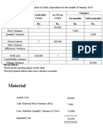 Zafar Corp January 2019 variances (38