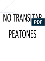 No Transitar Peatones