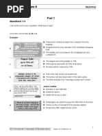 PET Practice Exam 4: Questions 1-5