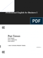 Professional English for Business I: Past Tenses