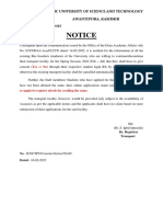 Notice: Islamic University of Science and Technology Awantipora, Kashmir