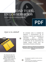 TOTAL QUALITY MANAGMENT: EN LOS SERVICIOS