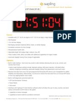 SBP 3000 Series Digital IP Clock (V1.6) : Features