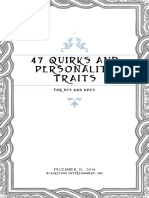 47 Quirks and Personality Traits for PCs and NPCs