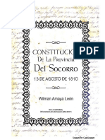 LIBRO Constitucion de La Provincia Del Socorro