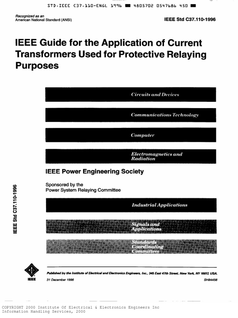 IEEE C37.110-1999 TC para Proteccion Reles | PDF | Institute Of ...