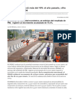 La Argentina creció más del 10 el año pasado cifra récord desde 2004