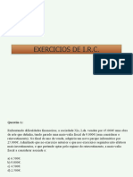 EXERCICIOS I.R.C