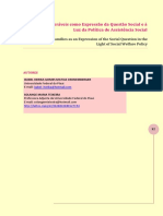 Adminccsa, Gerente Da Revista, Famílias Vulneráveis Como Expressão Da Questão Social e À Luz Da Política de Assistência Social