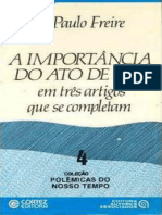 A Importancia Do Ato de Ler - Paulo Freire