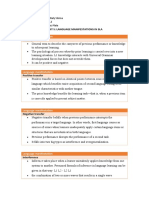 Unit 5: Language Manifestations in Sla Transfer