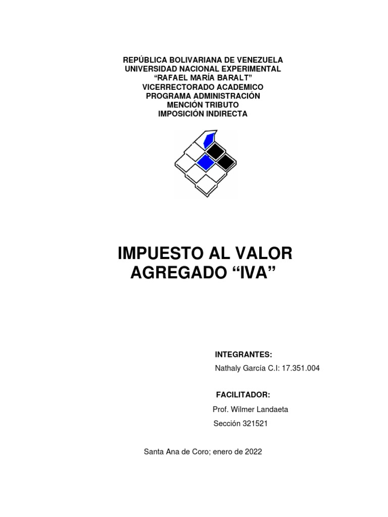 Impuesto al Valor Agregado en Venezuela | PDF | Impuestos | Impuesto al ...
