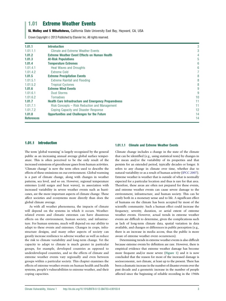 Extreme Weather Events B978-0-12-384703-4.00103-9 | PDF | Extreme ...
