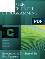 Computer Science Unit 1 C Programming