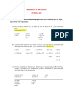 PROBLEMAS DE APLICACIÓN - SISTEMA 2x2