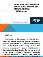 Demographic Profile of Pe Teachers and Their Motivational Approaches Across Secondary Schools in Surallah