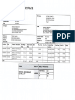 Analysis & Health Certificate