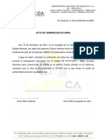 Carta de Culminacion de Obra