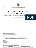 Catch-Up Plan Phase 2 English Year 2. MDM Nor Awanis Binti Abd Manap