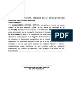 Registro de compañía de inversiones y comercio de alimentos en Aragua