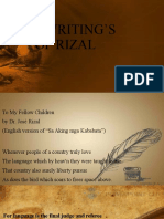 The Writing's of Rizal