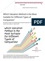 Which Valuation Method Is The Most Suitable For Different Types of Companies