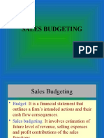 Sales Budgeting