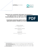 Factores de Crecimiento Derivados de Plaquetas y Sus Aplicaciones en Medicina Regenerativa. Potencialidades Del Uso Del Ozono Como Activador