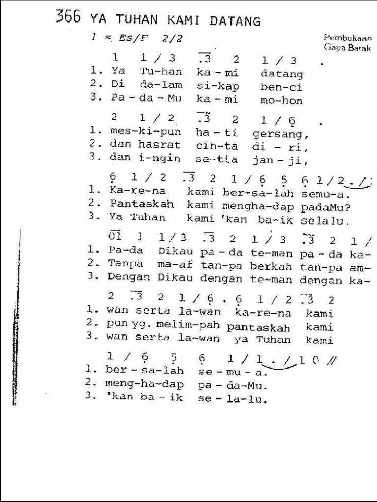 Ya Tuhan Kami Datang PDF