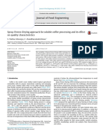 Spray Freeze Drying Approach For Soluble Coffee Processing and Its Effects On Quality Characteristics