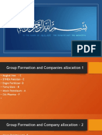 Group Formation, Company Allocation, Options Pricing, and Profit Distribution Analysis