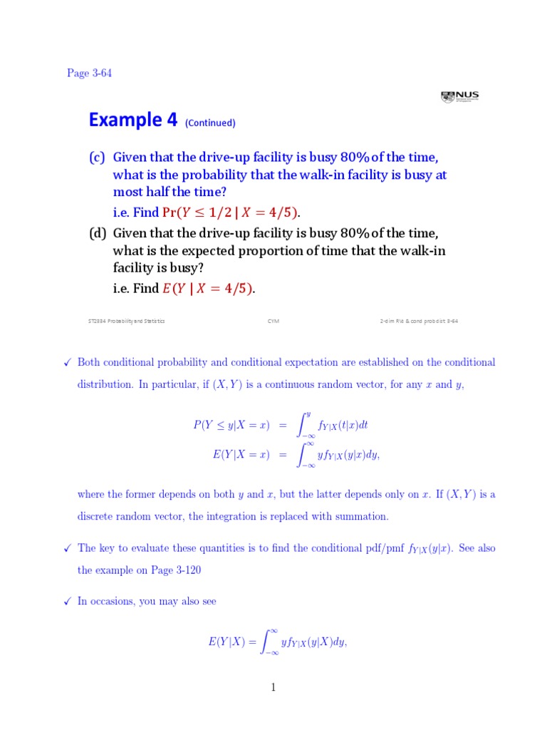 Conditional Probability and Expectation Examples | PDF | Probability ...