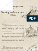 Historical Perspective of Nursing and Computer 1980s