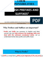 "English Prefixes and Suffixes": By: L.R.M.N.L.Lankadhikara (BSC - Hons.Town & Country Planning, University of Moratuwa)