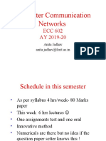 Computer Communication Networks: ECC 602 AY 2019-20