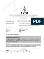 Mid-Term Test Student ID (In Figures) : Student ID (In Words)