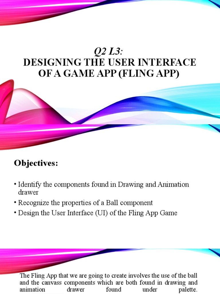 Q2 L3 - Designing The User Interface of A Game App | PDF | Mobile App ...