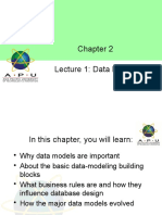 Data Models Chapter 2 Lecture