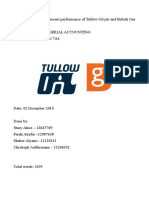 Analysis of Tullow Oil and BG Group performance