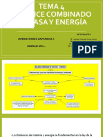 Balance combinado de masa y energía en procesos de osmosis