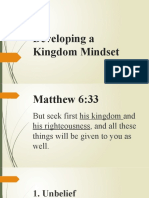 Developing A Kingdom Mindset