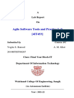 Agile Software Tools and Practice Lab (4IT453) : A Lab Report On