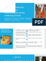 Operaciones de Limpieza de Las Materias Primas